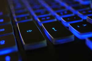 Blue light keyboard